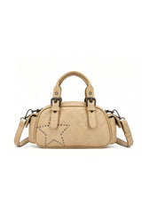Women’s Quilted Star Stud Mini Handbag with Crossbody Strap