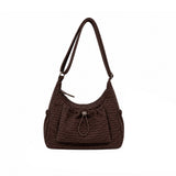 Women’s Checked Casual Shoulder Bag with Adjustable Strap