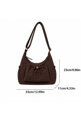 Women’s Checked Casual Shoulder Bag with Adjustable Strap