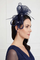 Embellished Diamond Mesh Bow Fascinator
