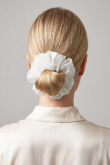 Women Oversized Glitter Diamond Organza Hair Scrunchie With Box