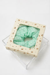 Vintage Gingham Lace Hair Scrunchie Oversized With Box