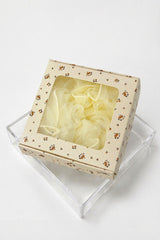 Pearl Organza Hair Scrunchie – Oversized Sheer Ruffle Ponytail Holder Elegant Hair Accessory
