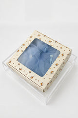 Pearl Organza Hair Scrunchie – Oversized Sheer Ruffle Ponytail Holder Elegant Hair Accessory