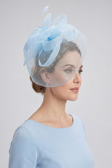 Statement Mesh Occasion Fascinator with Feather Trim