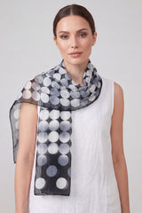 Polka Dot Chiffon Scarf