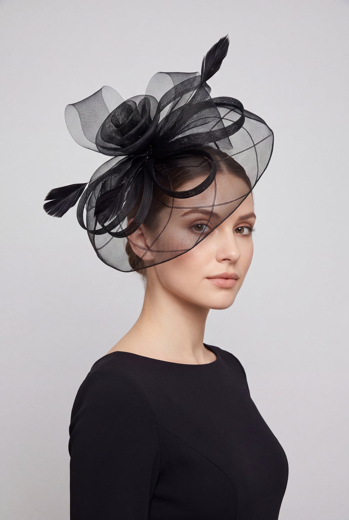 Large Mesh Bow Fascinator