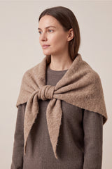 Soft Wool Blend Knitted Triangle Scarf Shawl