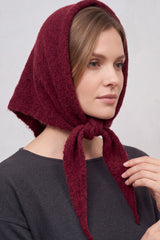 Soft Wool Blend Knitted Triangle Scarf Shawl