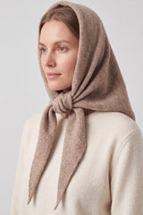 Soft Wool Blend Knitted Triangle Scarf Shawl