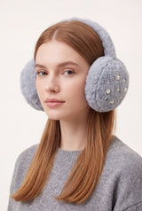 Fluffy Earmuffs with Pearl Detail