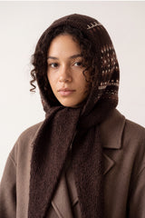 Nordic Pattern Knitted Balaclava Hood Scarf