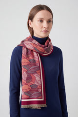 Reversible Leaves Pattern Scarf