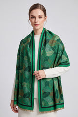 Reversible Leaves Pattern Scarf