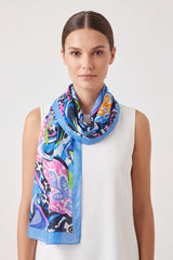 Colourful Abstract Art Print Lightweight Scarf