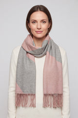 Modern Woven Scarf with Subtle Shimmer and Fringe