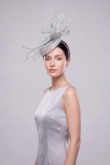 Elegant Loop Mesh Fascinator with Feather Detail