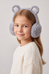 Kids' Plush Bear-Ear Earmuffs