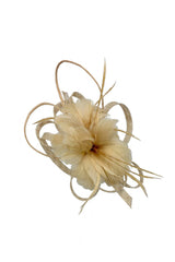 Sinamay Loop & Feather Flower Fascinator