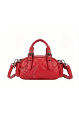 Women’s Quilted Star Stud Mini Handbag with Crossbody Strap