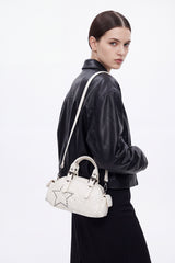 Women’s Quilted Star Stud Mini Handbag with Crossbody Strap