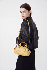 Women’s Quilted Star Stud Mini Handbag with Crossbody Strap